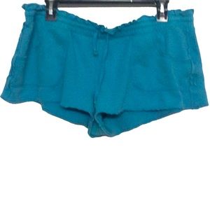 🌞 No Boundaries turquoise distressed scalloped trim baby doll bootie shorts XL